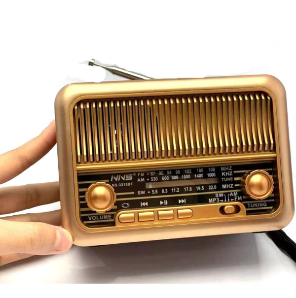 Nostalji Radio, Bluetooth Hoparlör, Şarz Edilebilir El Radyosu - Image 1