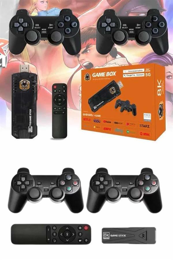 Game Stick Çift Oyun Konsolu Smart TV Game Box 8k Ultra HD 64 Gb - Image 1