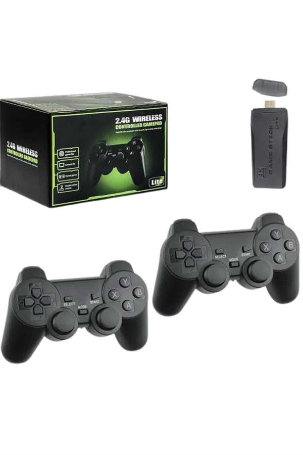 4k Game Stick Oyun Konsolu 2.4g Kablosuz Çift Kol Nostaljik Oyunlar - Image 1