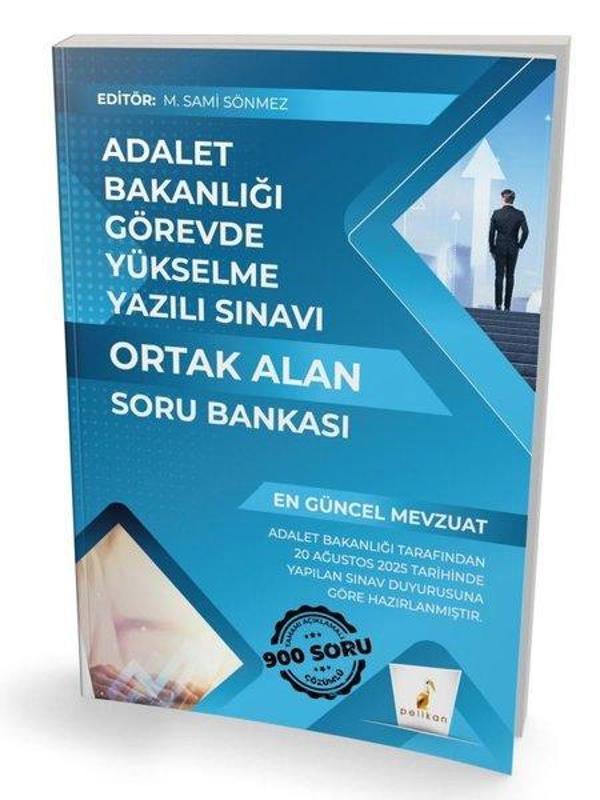 GYS Adalet Bakanlığı Görevde Yükselme Yazılı Sınavı Ortak Alan Soru Bankası - Pelikan Yayınları - Image 1