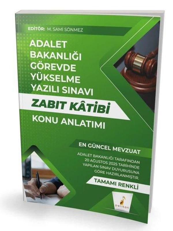 GYS Adalet Bakanlığı Görevde Yükselme Yazılı Sınavı Zabıt Katibi Konu Anlatımı - Pelikan Yayınları - Image 1