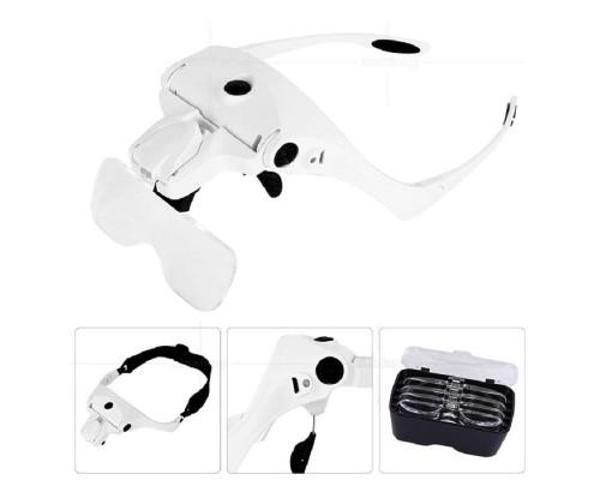 Işıklı Gözlük Büyüteç 5 Farklı Lens 9892B - Image 1