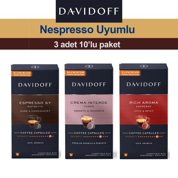 Davidoff Nespresso Uyumlu Kapsül Kahve Seti | Espresso - Rich - Intense - Image 1
