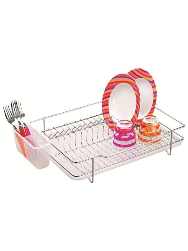 Ece Metal Yonca Paslanmaz Krom Bulaşıklık Tezgah Üstü Bulaşık Kurutma Sepeti - Image 1