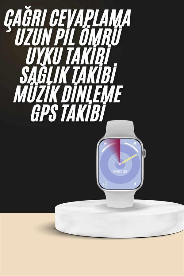 Akıllı Saat Kulaklık Hediyeli Uyku ve Sağlık Takibi Yapabilen Uzun Ömürlü - Image 1