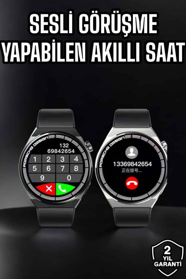Akıllı Saat Nabız Sensörlü Bildirim Görebilen Spor Modları GPS Takibi - Image 1