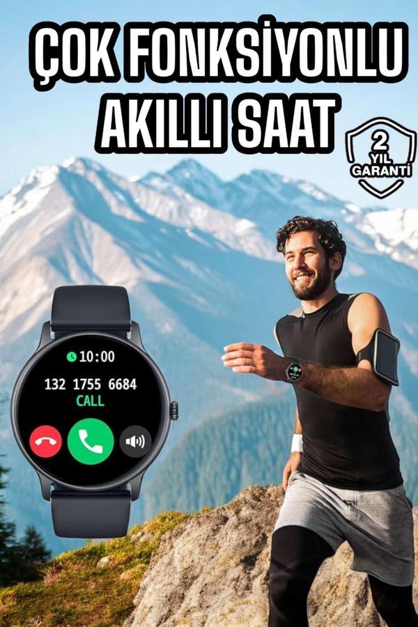 Akıllı Saat Çok Fonksiyonlu Sesli Görüşme NFC Uyumlu Amoled Ekran - Image 1