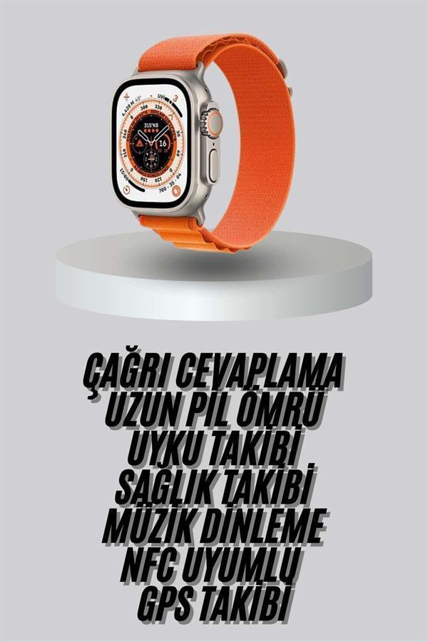 Yeni Nesil Akıllı Saat Uyku ve Sağlık Takibi Titeşimli Sesli Arama Mesaj ve Bildirim Görme - Image 1