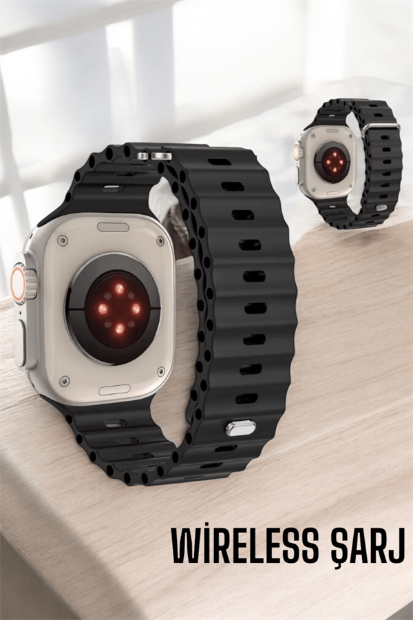 45 MM Gri Kasa Ultra Akıllı Saat Sesli Görüşme, Sağlık Takibi, Suya Dayanıklı - Image 1