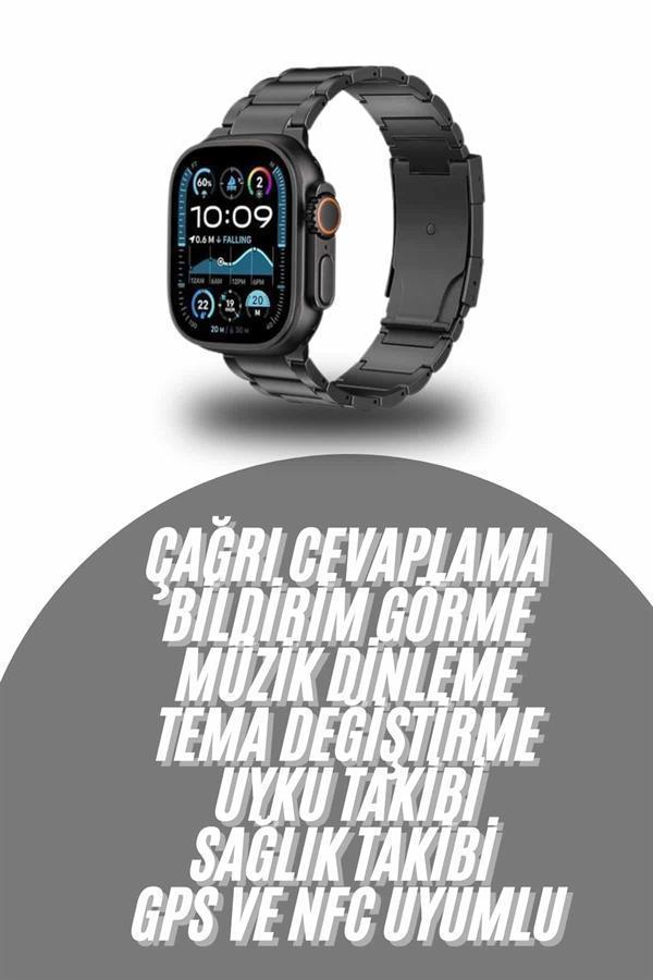 Akıllı Saat Arama Konuşma GPS ve NFC Özelliği 3 Kordonlu Amoled Ekran - Image 1