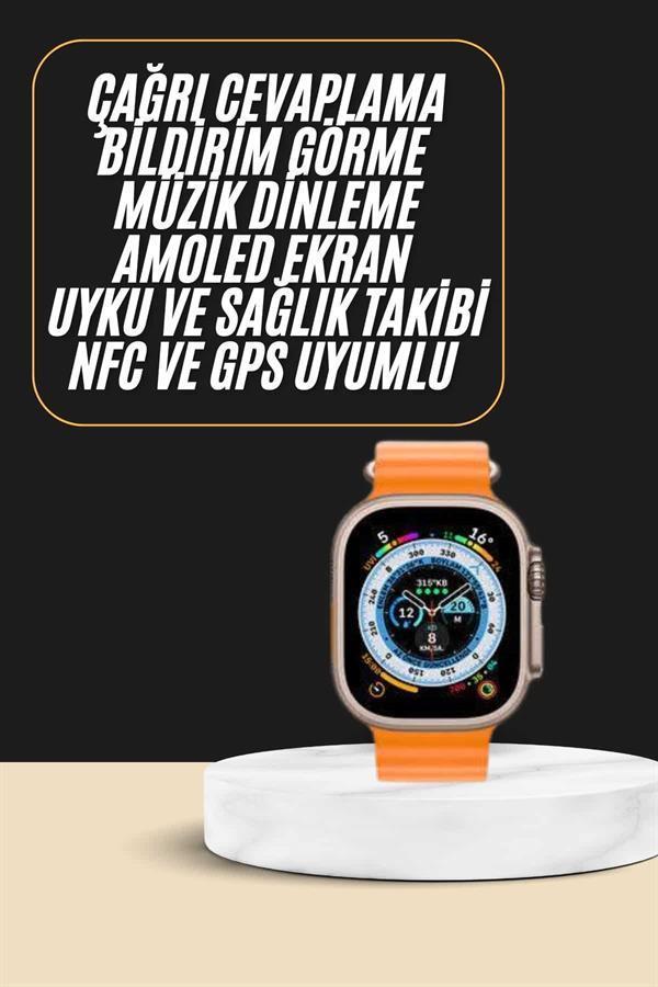 Akıllı Saat Amoled Ekran Bluetooth Bağlantılı Özel Tasarım Unısex - Image 1