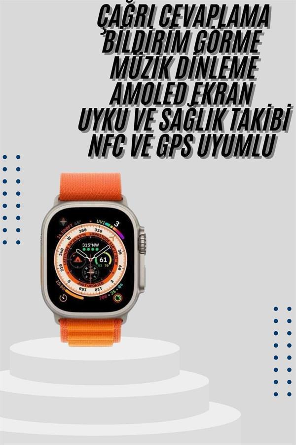 Akıllı Saat Bleutooth Bağlantılı Akıllı Saat Amoled Ekran 49 MM - Image 1
