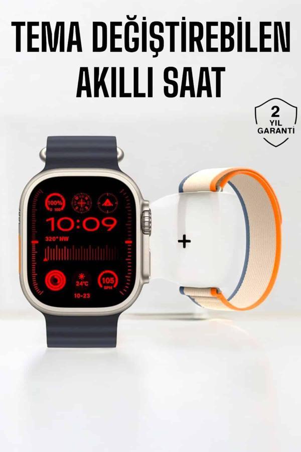 Akıllı Saat Yeni Nesil Sesli Asistan Uyku ve Sağlık Takibi Adımsayar - Image 1
