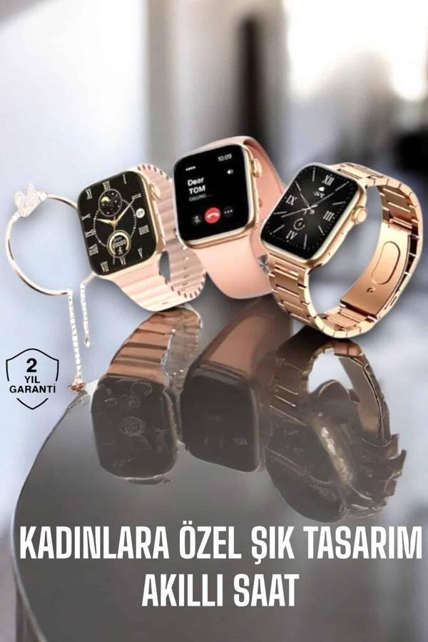 Akıllı Saat Kadınlara Uyku Ve Sağlık Takibi Yapabilen Bileklik Hediyeli - Image 1