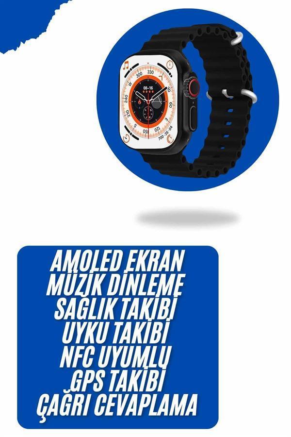 Yeni Nesil Akıllı Kol Saati Nabız Ölçer GPS Uyumlu 49 MM Kasa - Image 1
