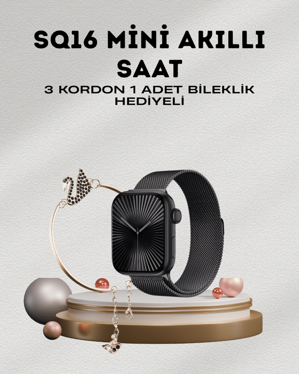 SQ-16 Mini Series 10 – Dokunmatik Akıllı Saat | Kalp Ritmi, SpO2, Uyku Takibi - Image 1