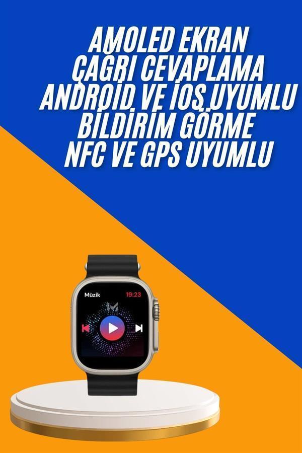 Akıllı Saat Çok Fonksiyonlu Unısex Sosyal Medya Girişli Bluetooth Bağlantılı - Image 1
