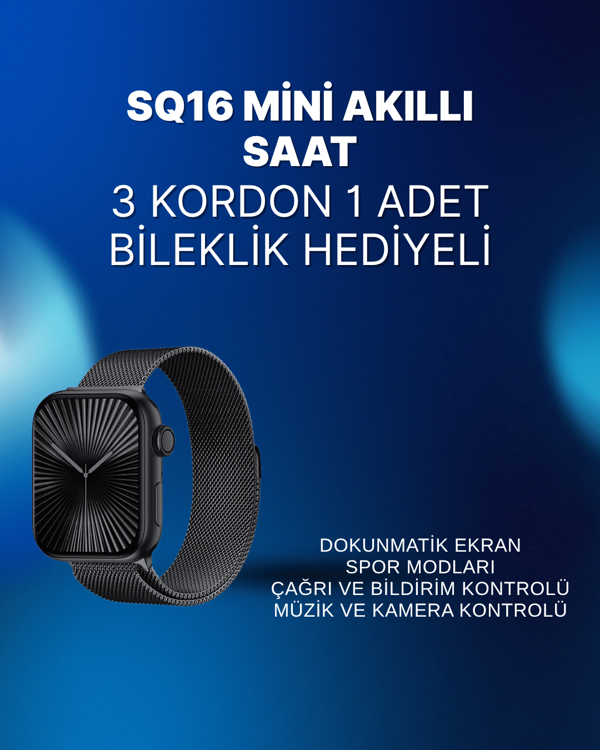 Mini Series 10 Akıllı Saat | 3 Kordon + Bileklik Hediyeli, Tüm Telefonlarla Uyumlu - Image 1