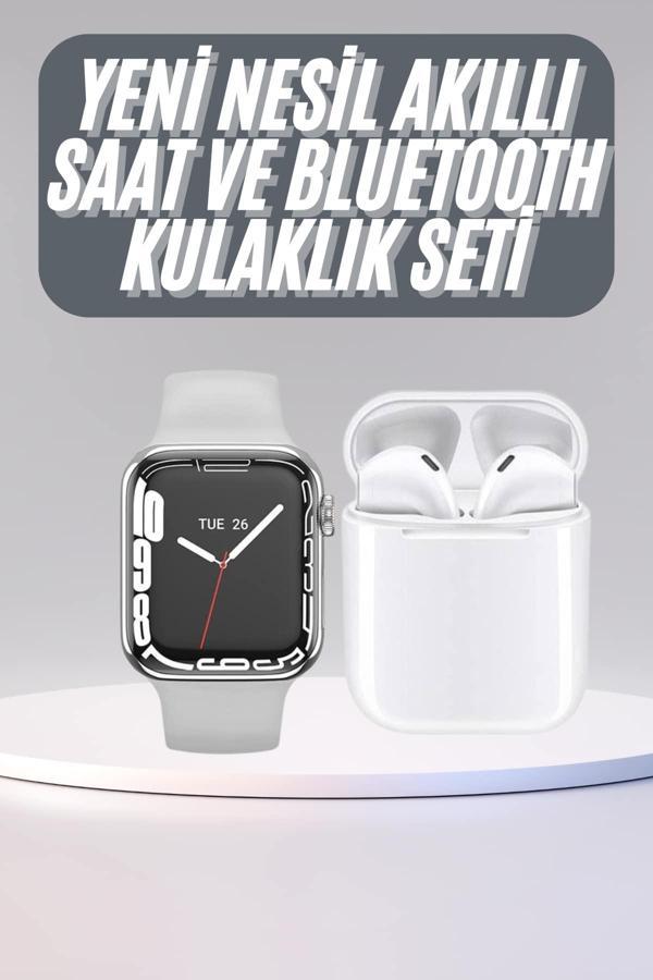 Akıllı Saat Kulaklık Hediyeli Uyku ve Sağlık Takibi Yapabilen Uzun Ömürlü - Image 1