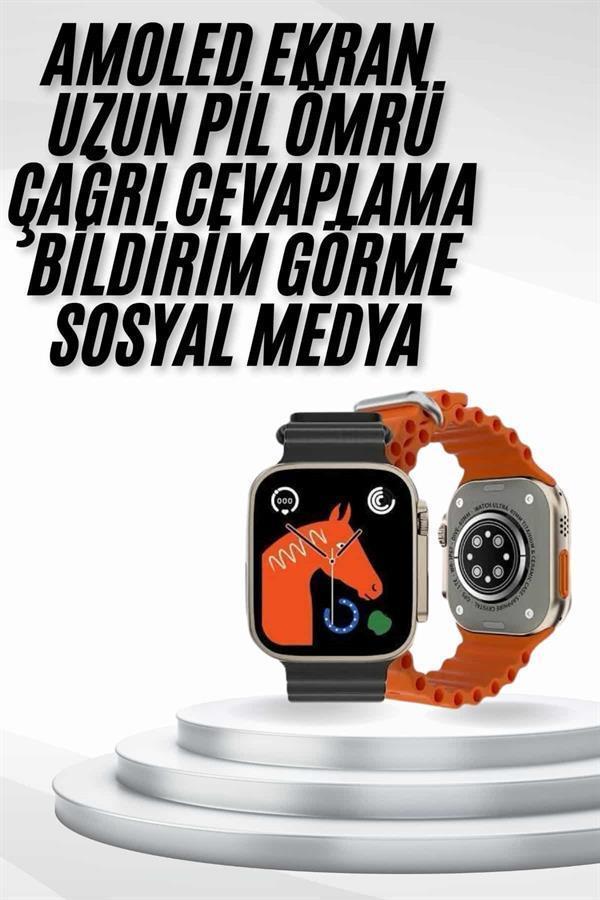 Yeni Nesil Akıllı Saat Müzik Dinleme Bildirim Görme Sesli Asistan Desteği - Image 1