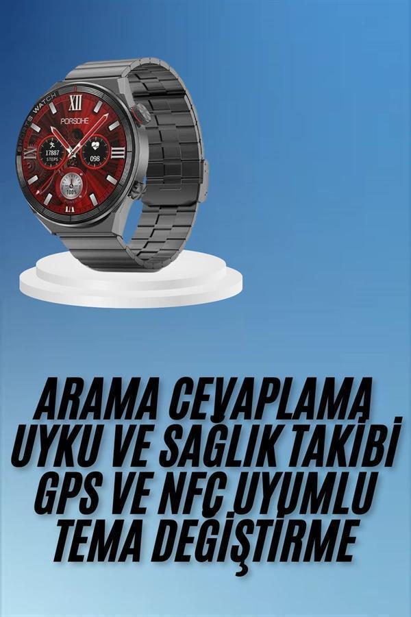 Çağrı Cevaplama Sesli Asistan Çoklu Dil Desteği 5.0 Bluetooth Akıllı Saat - Image 1