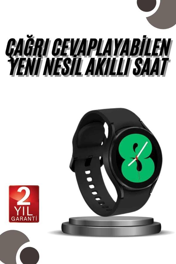 Akıllı Saat Bluetooth Bağlantılı Yuvarlak Ekran Plastik Kordonlu - Image 1