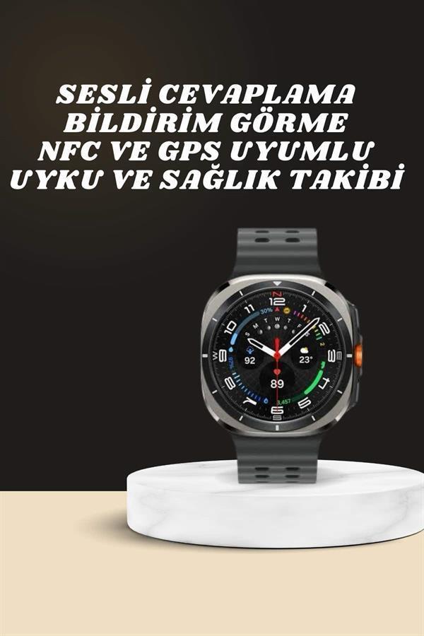 Akıllı Saat Amoled Ekran Bluetooth Bağlantılı Sağlık Takibi GPS Uyumlu - Image 1