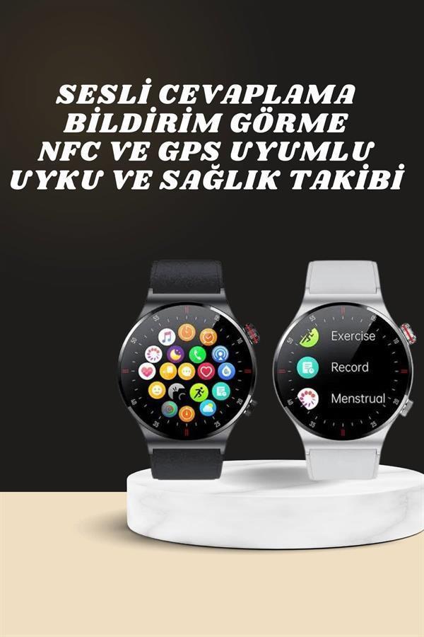 Akıllı Saat Amoled Ekran Bluetooth Bağlantılı Sesli Görüşme Nabız Ölçer - Image 1