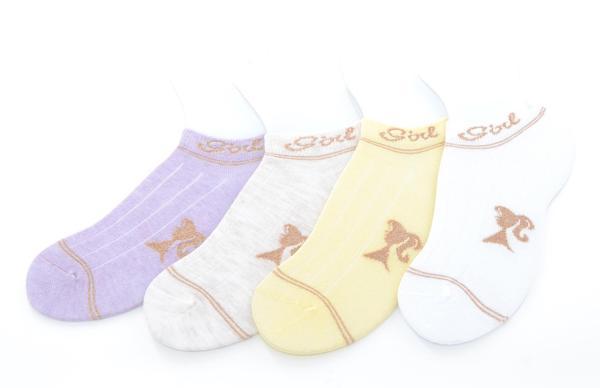 Ekinoks 4 lü Sandra Girl Desenli Kız Çocuk Patik Çorap - Image 1