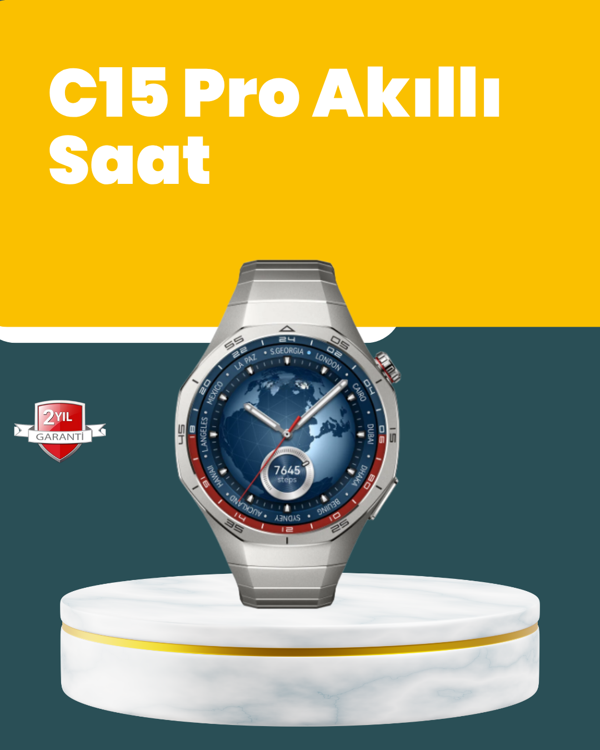 Akıllı Saat Nabız Ölçer, Adım Sayar ve Uyku Takip Özellikli - Image 1