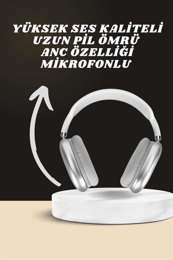 Kulak Üstü P9 Kablosuz Bluetooth Kulaklık ve 7 Kordonlu Akıllı Saat - Image 1