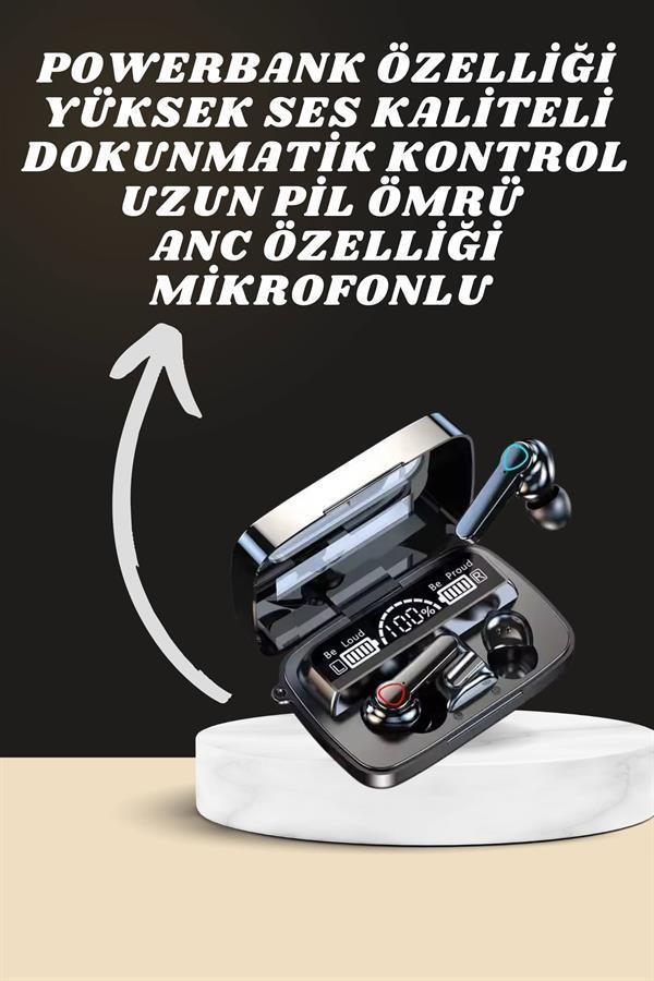 Dijital Göstergeli Powerbank Kulaklık ve 7 Kordonlu Yeni Nesil Akıllı Saat Amoled Ekran - Image 1
