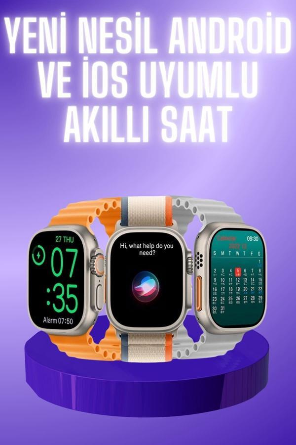 Akıllı Saat Çok Fonksiyonlu Unısex Sosyal Medya Girişli Bluetooth Bağlantılı - Image 1