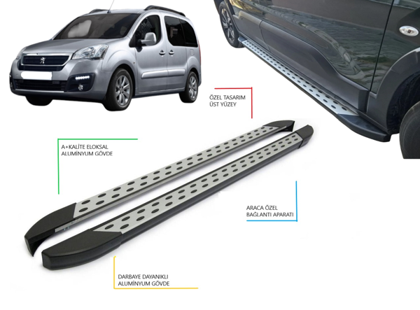 PARTNER TEPEE KISA ŞASE BENEKLİ YAN BASAMAK 2008 2009 2010 2011 2012 2013 2014 2015 2016 2017 2018 - Image 1