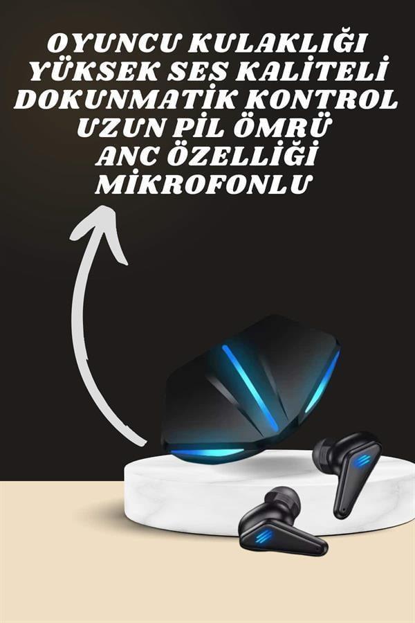 7 Kordonlu Akıllı Saat Ve Oyuncu Kulaklığı ANC Özelliği Kulak İçi Mikrofonlu Sesli Görüşme - Image 1