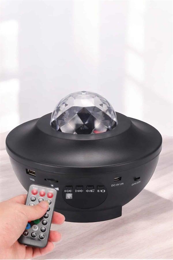 Projektör Yıldız Gece Lambası Disko Topu Bluetooth Bağlantılı Taşınabilir Şarjlı - Image 1