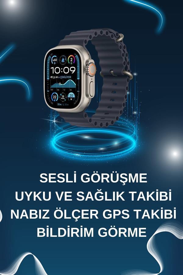 Akıllı Saat Bluetooth Bağlantılı NFC ve GPS Uyumlu Nabız Ölçer Sesli Görüşme - Image 1