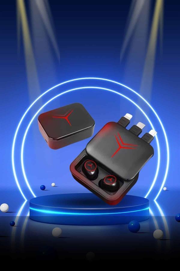 Powerbank Özellikli Bluetooth Kulaklık ve Nabız Ölçer Akıllı Saat Bileklik Hediyeli - Image 1