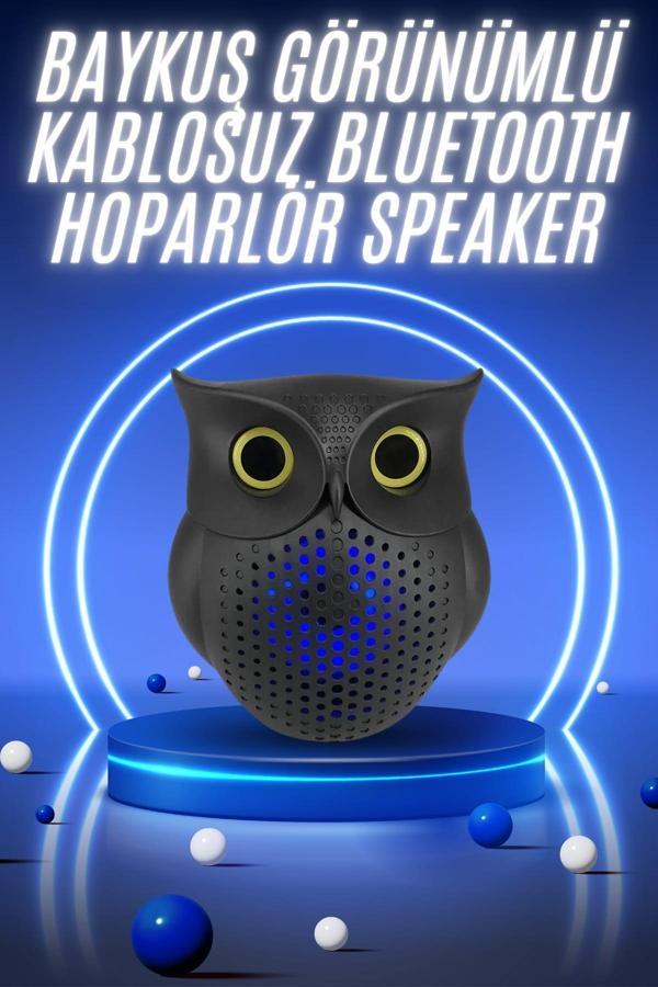 Müzik Çalar Bluetooth Hoparlör Speaker 5.0 Kablosuz Baykuş Görünümlü - Image 1