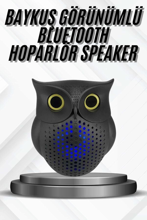 Bluetooth Hoparlör TWS Kablosuz RGB Işıklı Dekoratif Taşınabilir Baykuş - Image 1