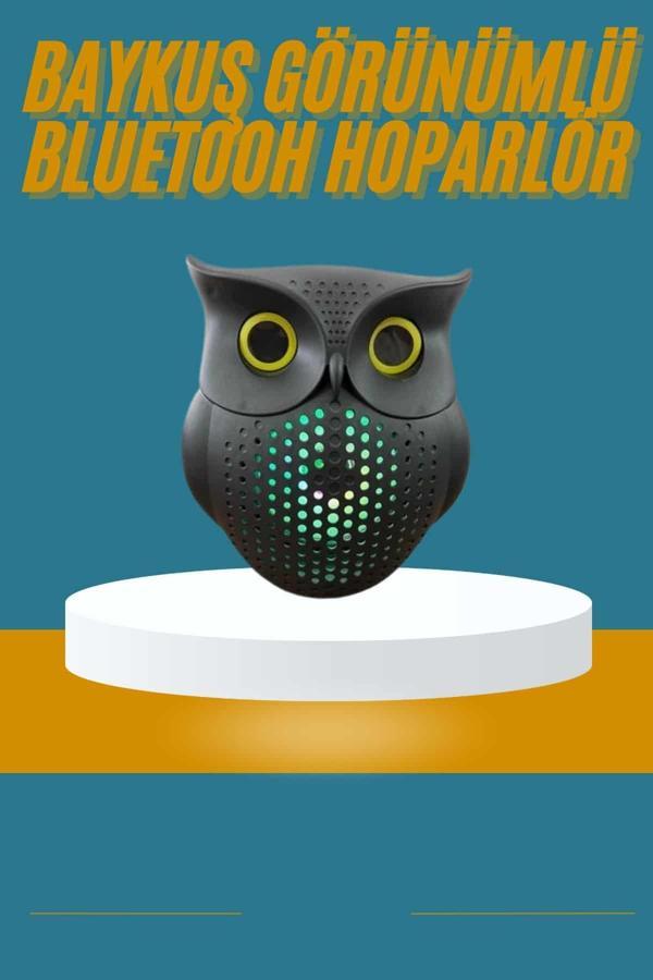 Baykuş Görünümlü Işıklı Bluetooth Speaker Bluetooth Hoparlör - Image 1