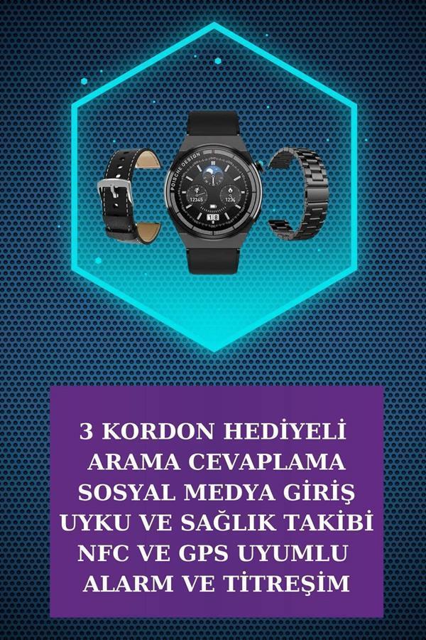 Kulak İçi Kablosuz Bluetooth Kulaklık ve NFC ve GPS Özellikli Akıllı Saat Alarm ve Titreşim - Image 1