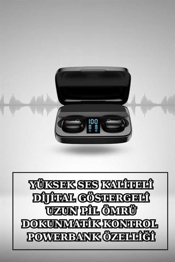 Kablosuz Bluetooth Kulaklık ve Kordon Hediyeli Akıllı Saat Nabız Ölçer Uzun Pil Ömrü - Image 1