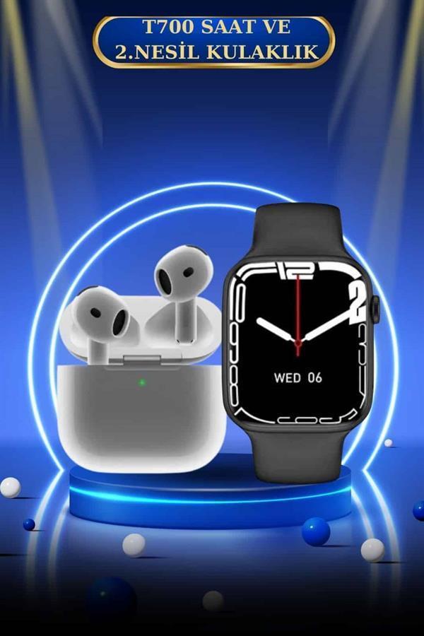 3.Nesil TWS Bluetooth Kulaklık ve Dokunmatik Ekran Akıllı Saat Sesli Görüşme - Image 1
