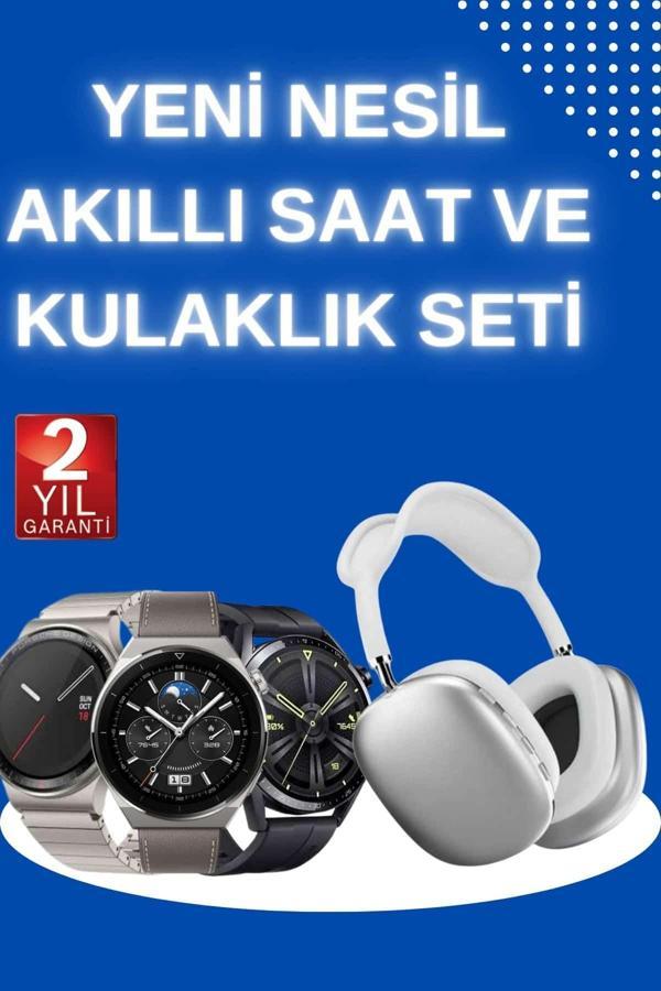 Yeni Nesil Sesli Görüşme Akıllı Saat ve Powerbank Çoklu Şarj Girişli Bluetooth Kulaklık Nabız Ölçer - Image 1