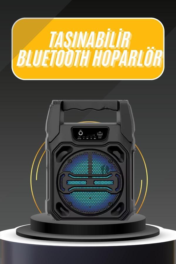 Karaoke Mikrofonlu Fm Radyolu Bluetooth Hoparlör Yüksek Ses Kaliteli - Image 1