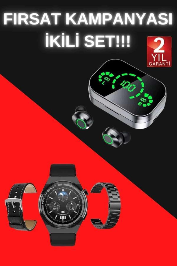 TWS Bluetooth Kulaklık ve Akıllı Saat Uyku Takibi Nabız Ölçer Uzun Pil Ömrü - Image 1