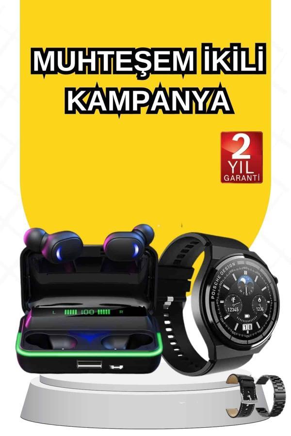 Yeni Nesil Akıllı Saat Ve Bluetooth Kulaklık Titreşim Bildirimleri Uyku Takibi - Image 1