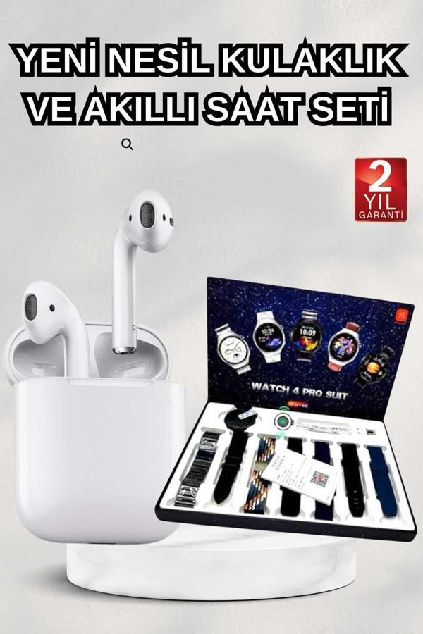 2025 Model Akıllı Saat ve 2.Nesil TWS Bluetooth Kulaklık Yüksek Ses Kaliteli - Image 1