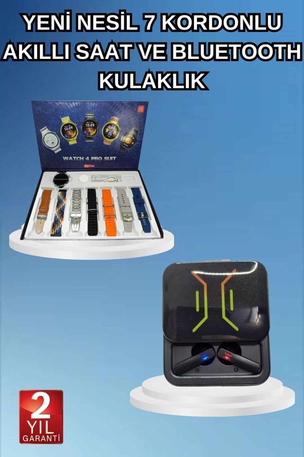 2025 Model Kablosuz Kulaklık ve Yeni Nesil Akıllı Saat Metal Kayış Plastik Kayış - Image 1